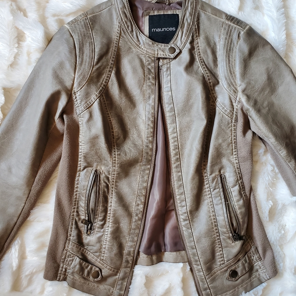 Faux leather moto jacket 😍
